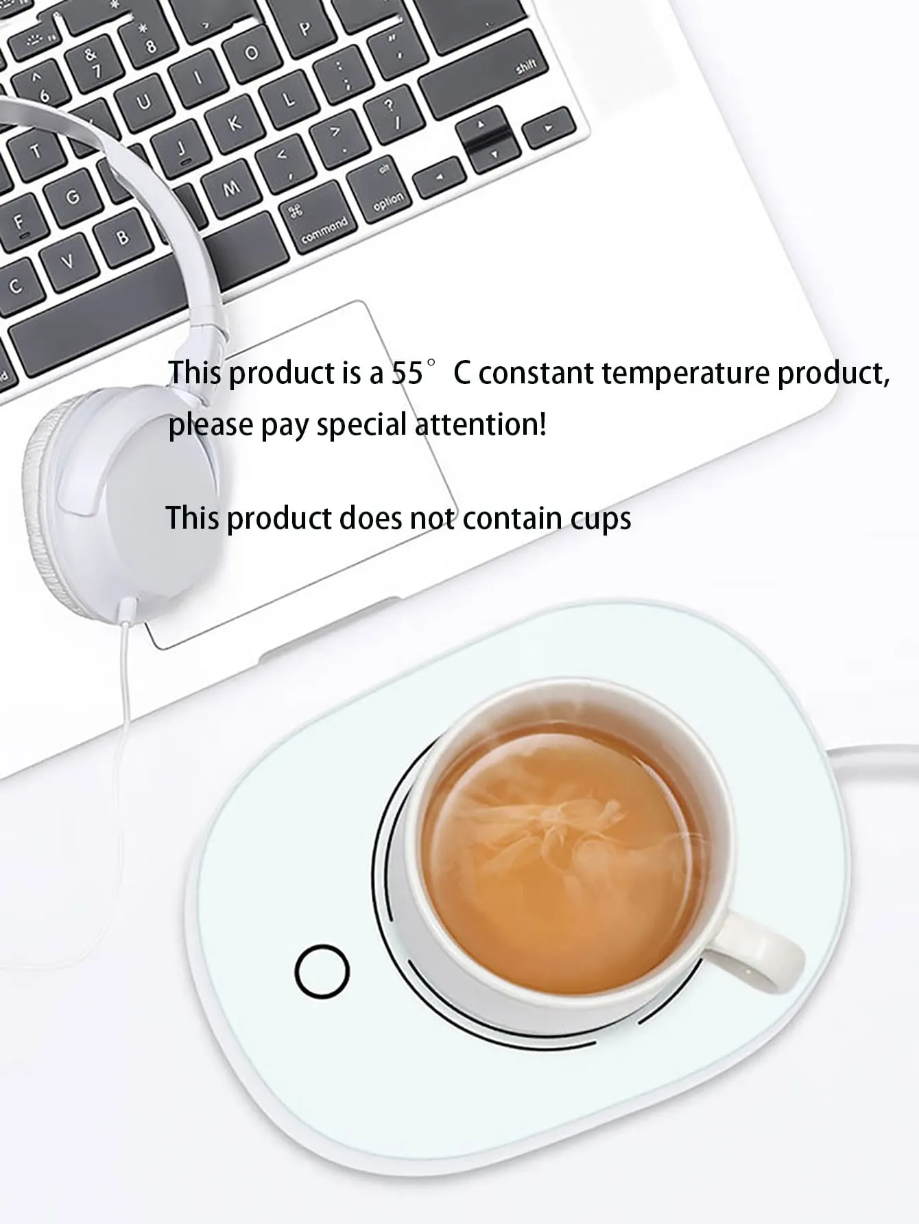 1pc Constant Temperature Heating Coaster Without Cup