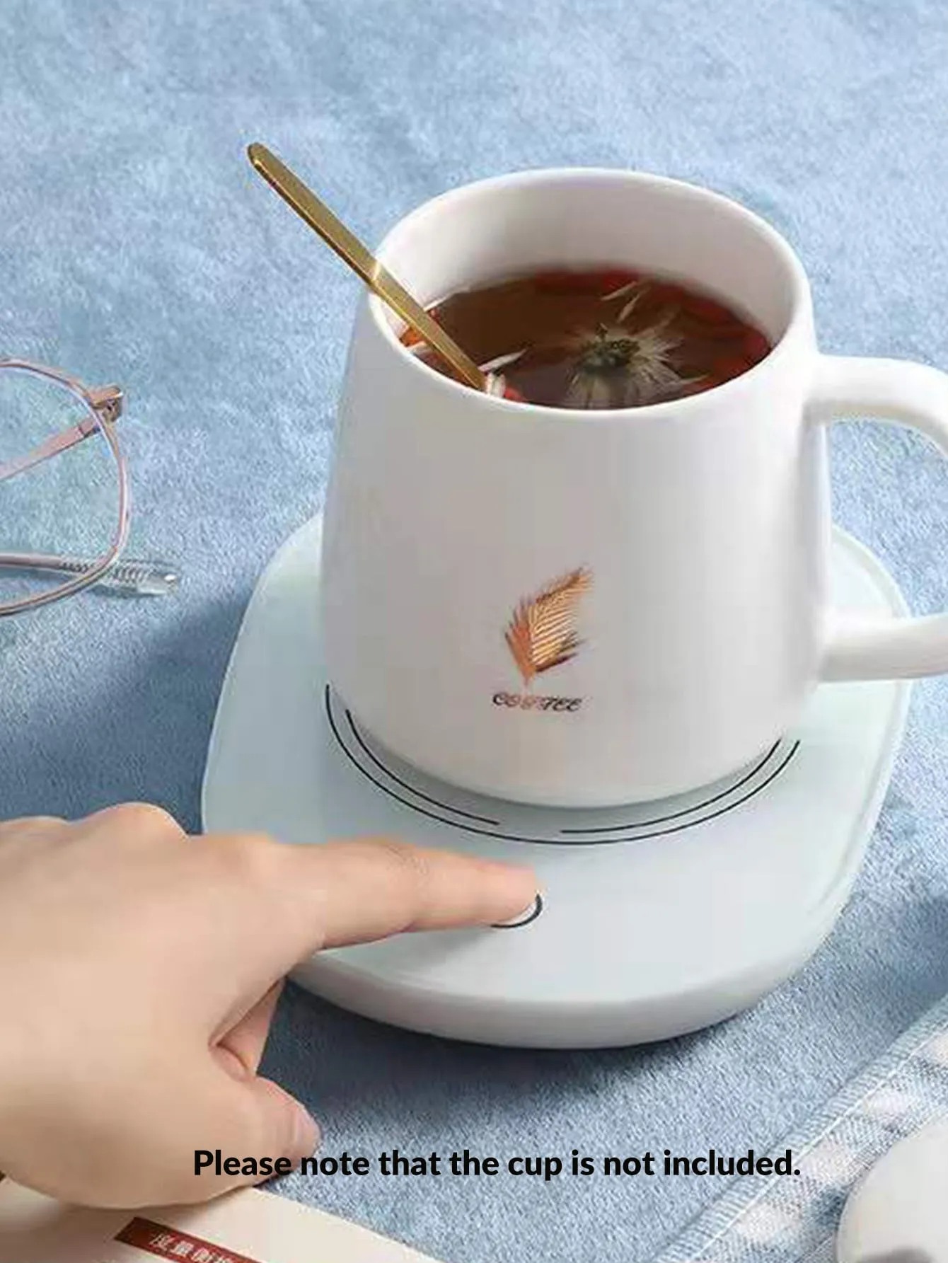 1pc Constant Temperature Heating Coaster Without Cup