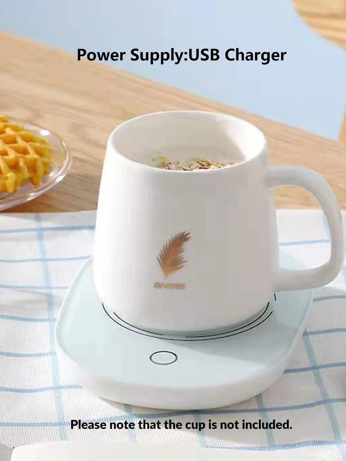 1pc Constant Temperature Heating Coaster Without Cup