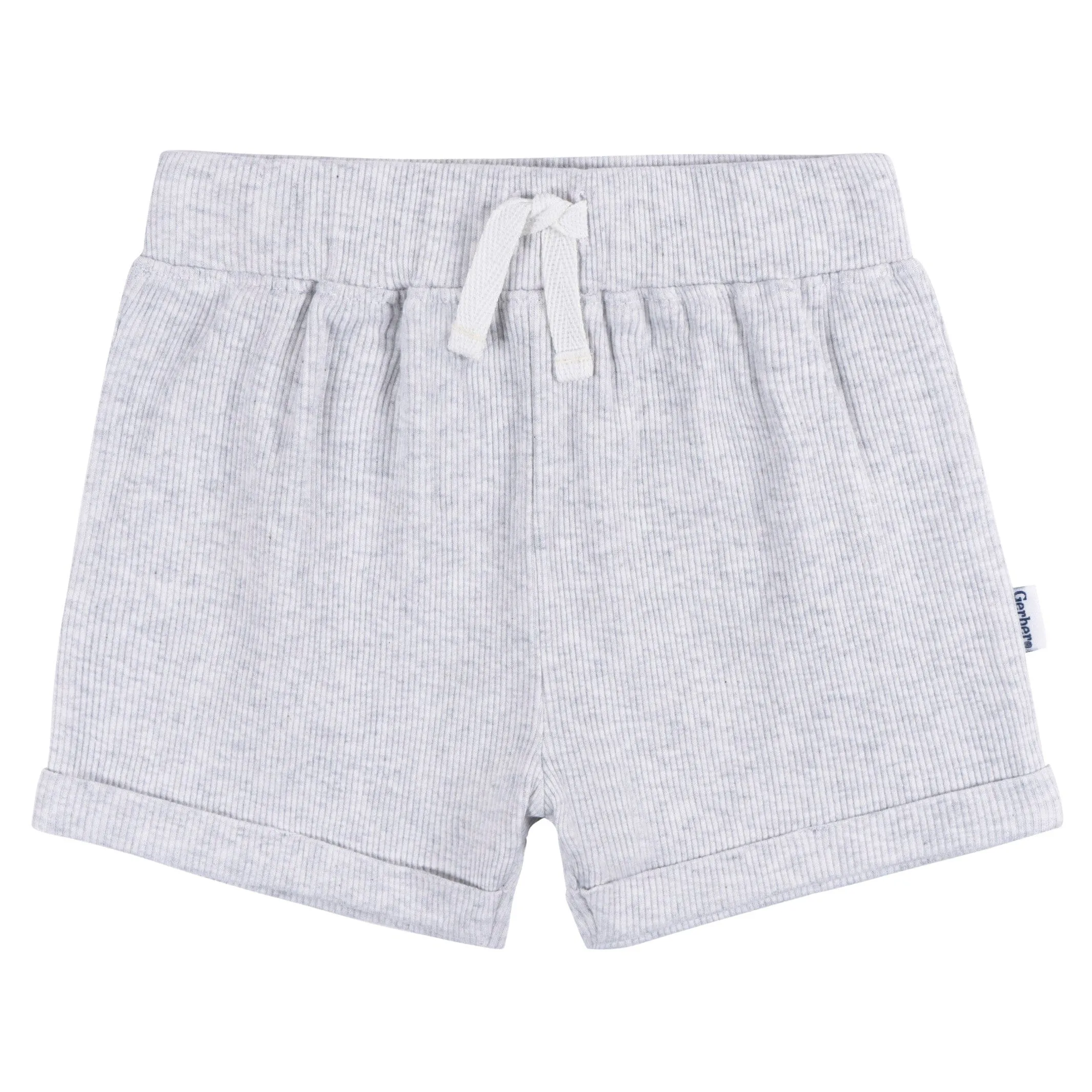 2-Piece Baby Boys Grey Heather Bodysuit and Shorts Set