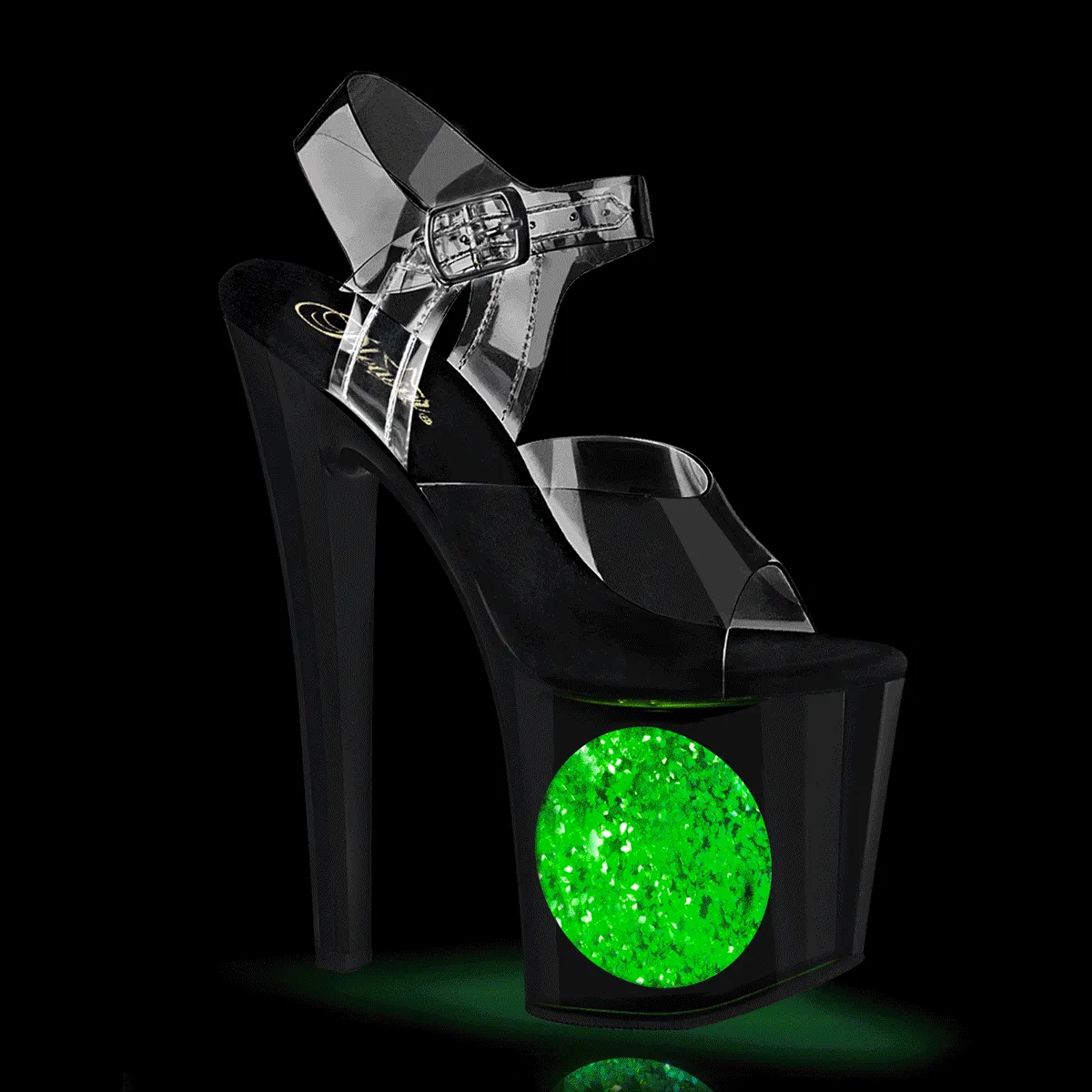 8" Heel LED Light-Up Ankle Strap Platform (ENCHANT-708LT)