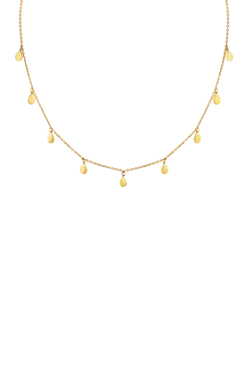 Apple Nine Pip Necklace, Gold