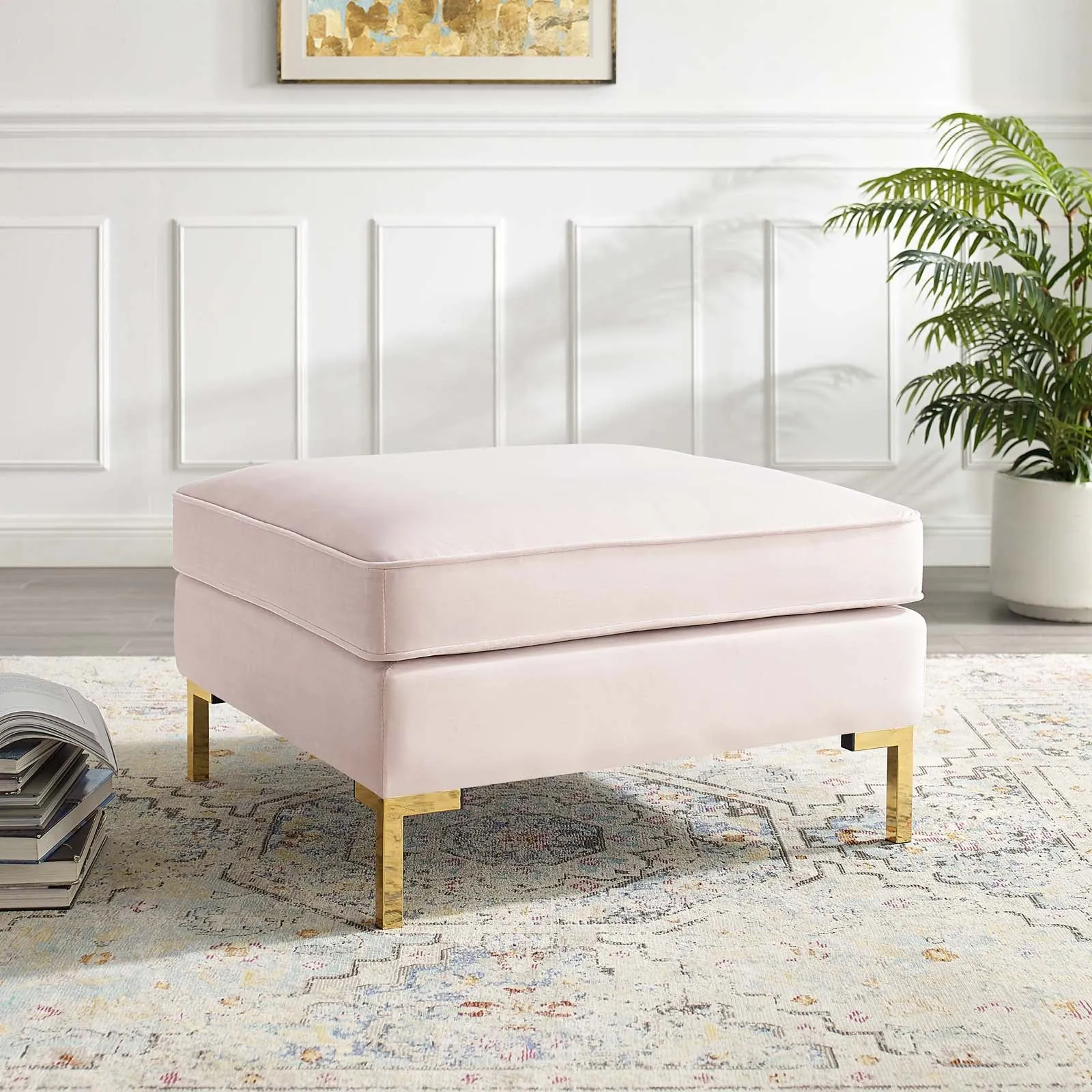 Ardent Performance Velvet Ottoman by Modway