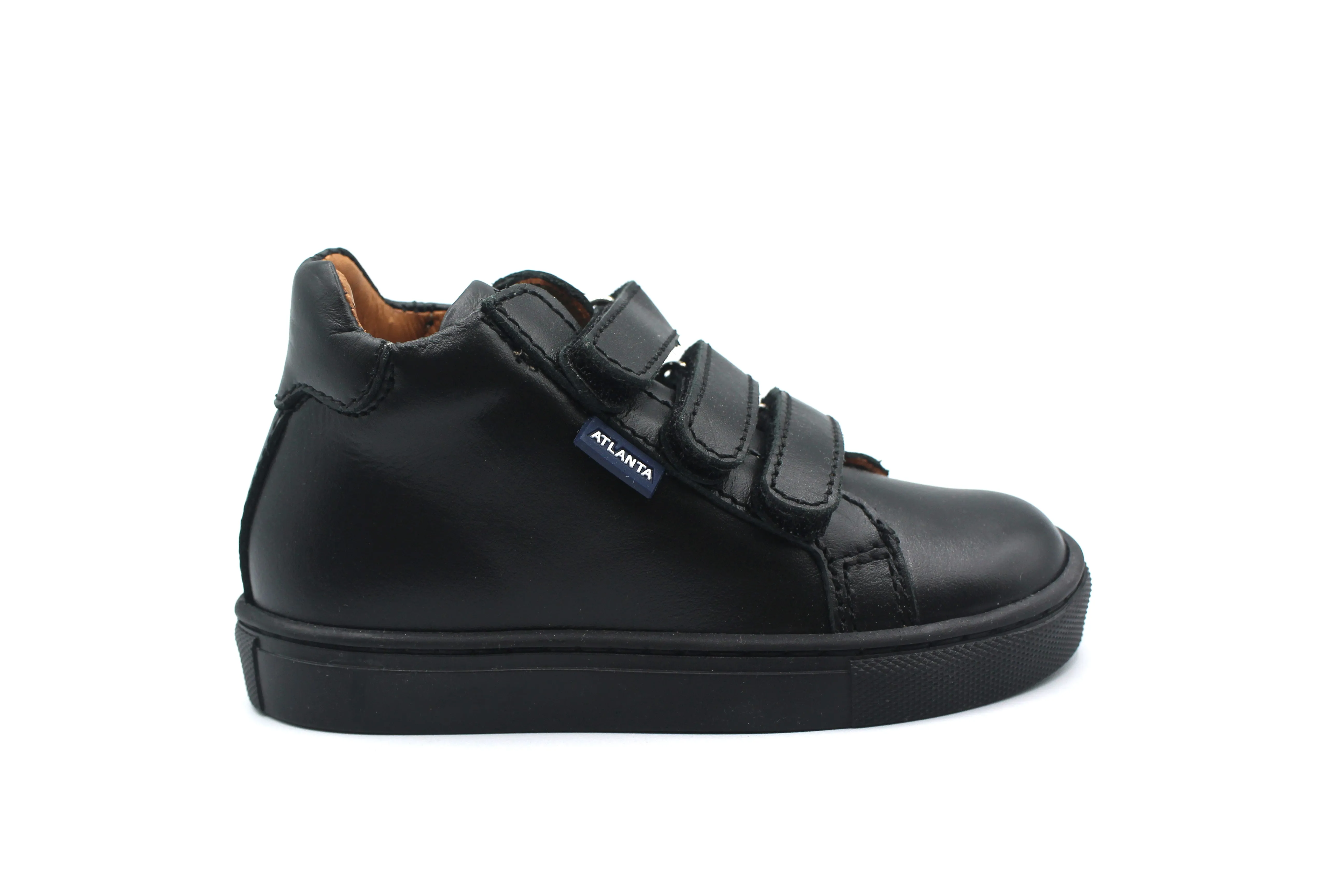 Atlanta Black Three Strap Sneaker