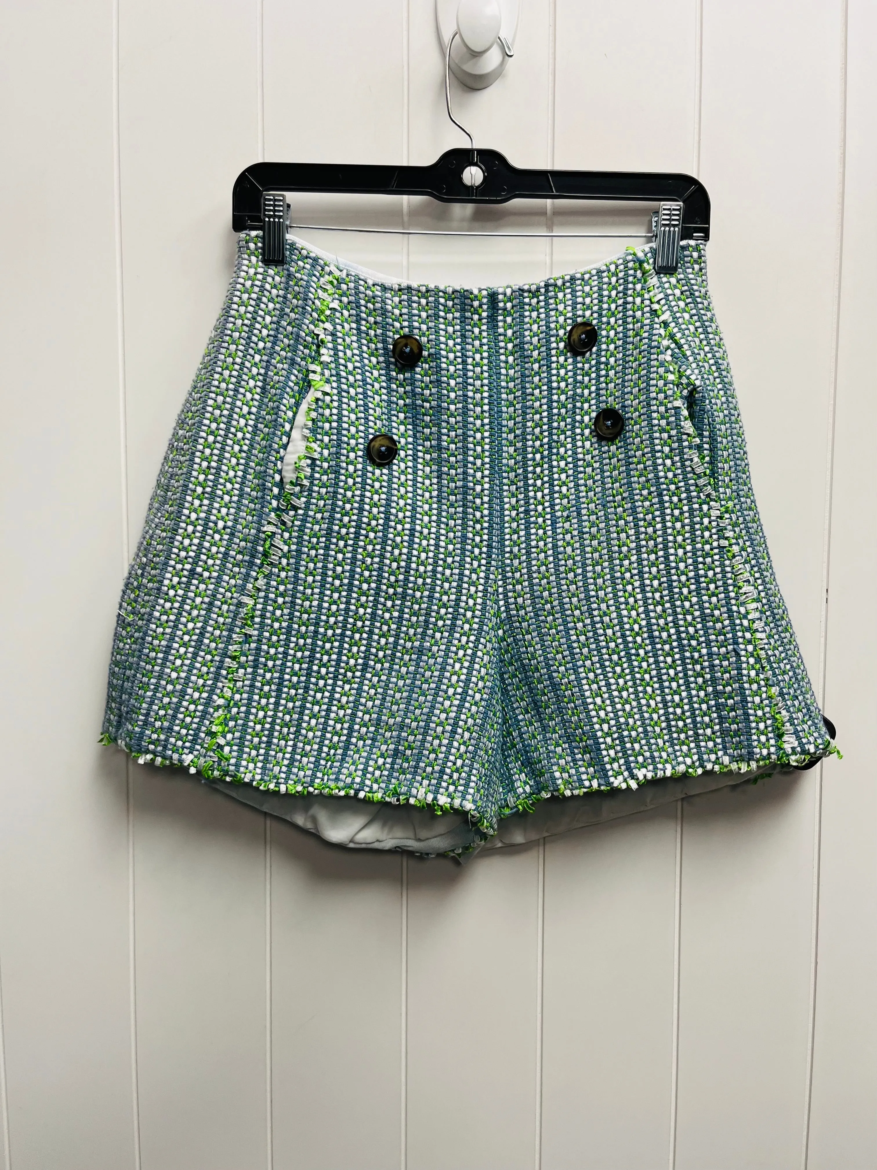 Blue & Green Shorts Pearl, Size 6