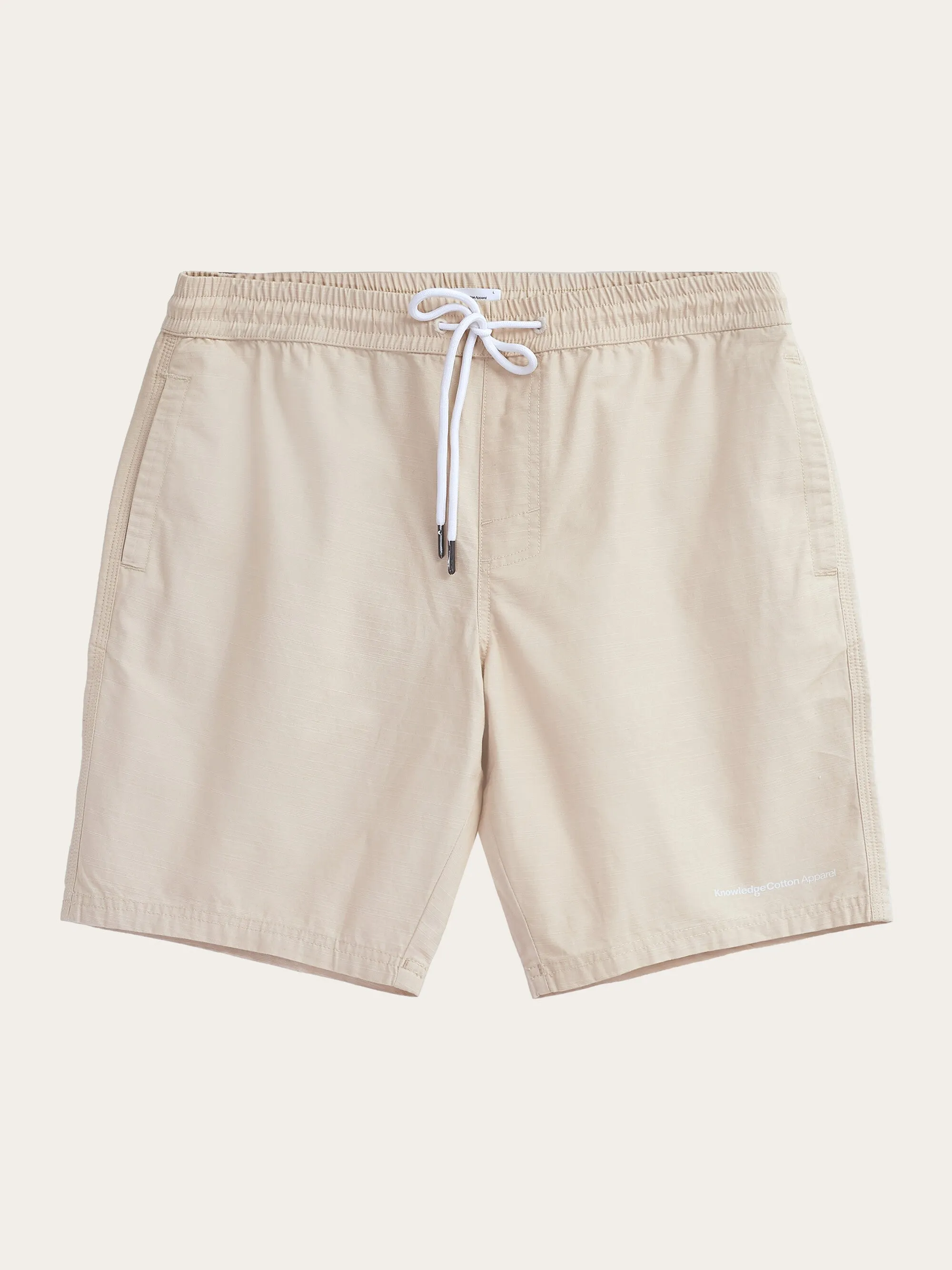 Boardwalk shorts with elastic waist - GOTS/Vegan - Light feather gray