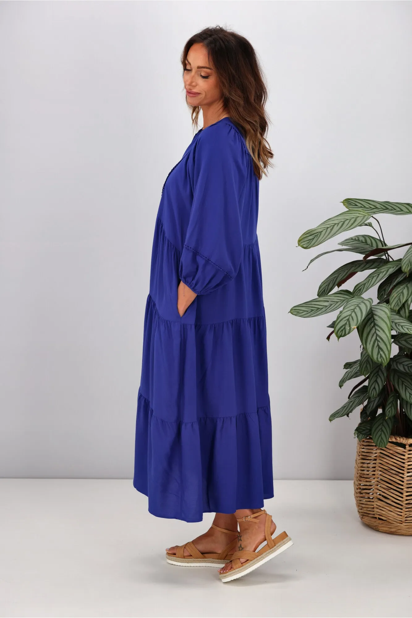 Boho Australia Mata Dress Blue