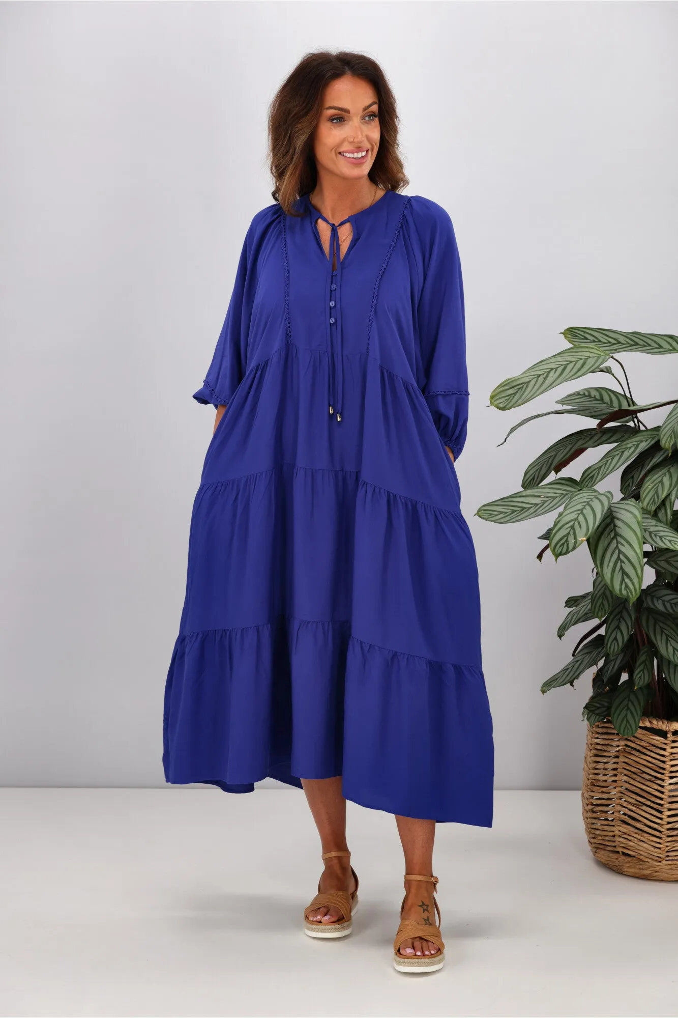 Boho Australia Mata Dress Blue