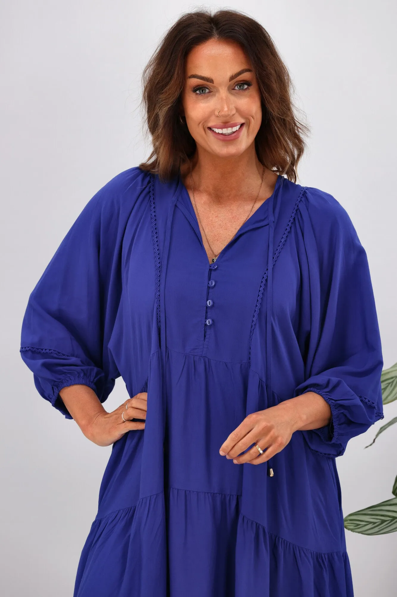 Boho Australia Mata Dress Blue