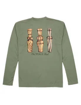 Boys Performance Tee Duck Calls Olive