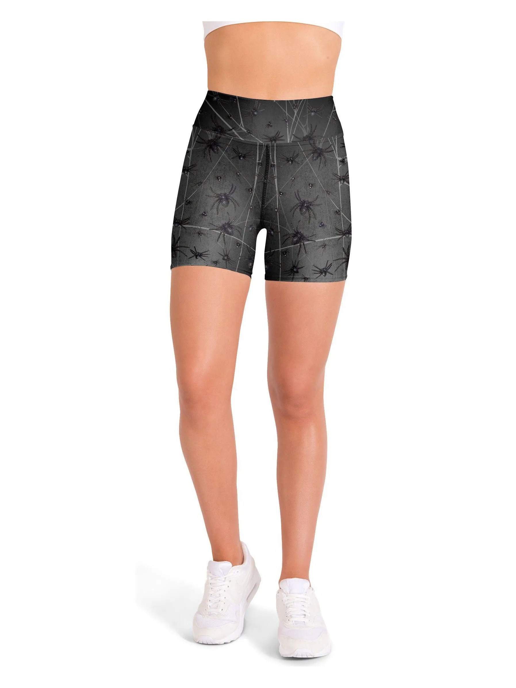 Crawling Spiders Yoga Shorts