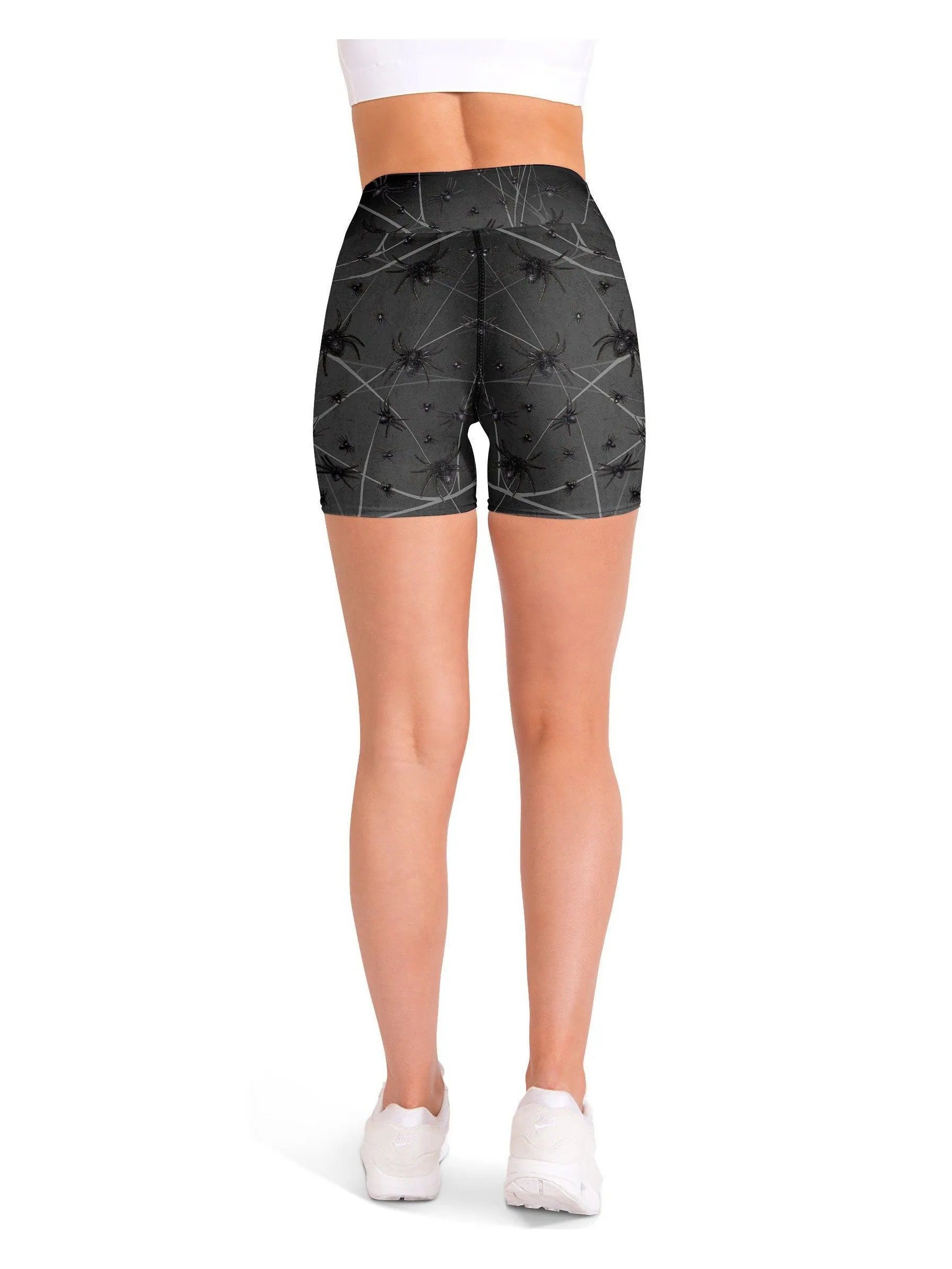 Crawling Spiders Yoga Shorts