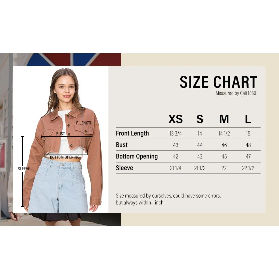 Cropped Boyfriend Jacket - Carob