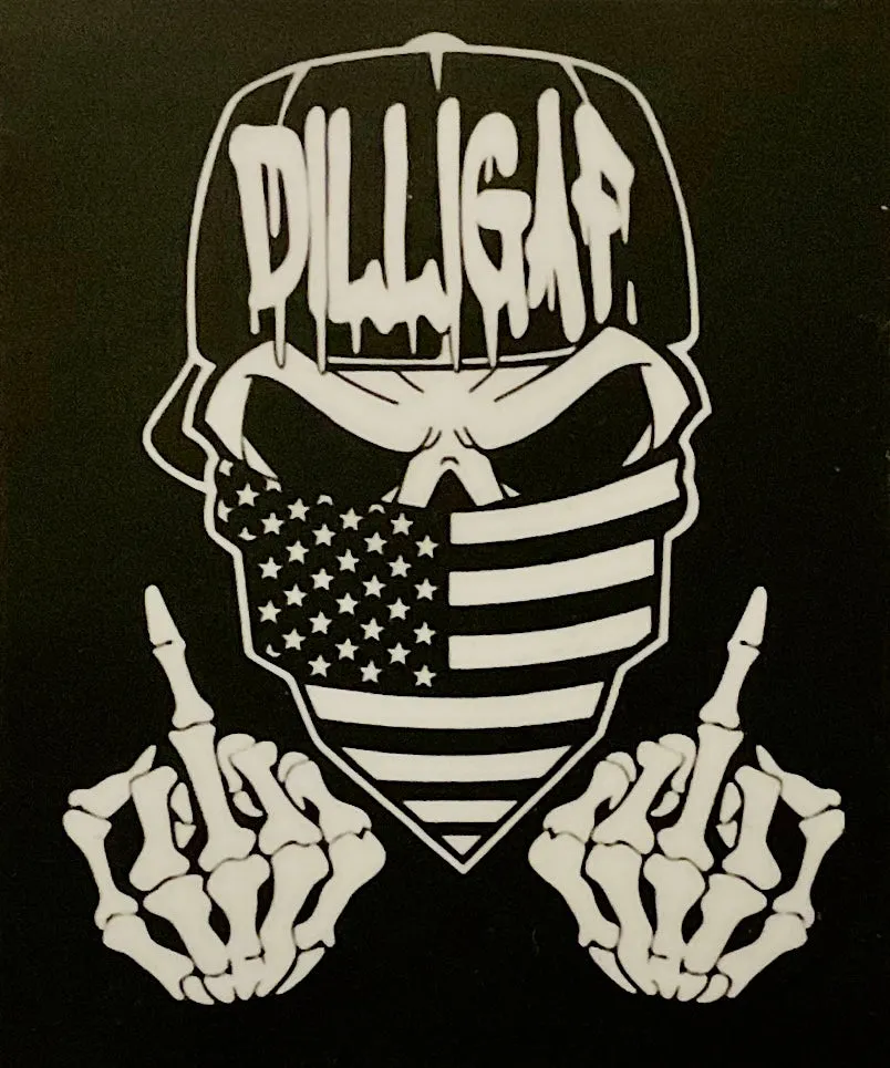 Double UP Dilligaf Sticker 3 x 2 1/2