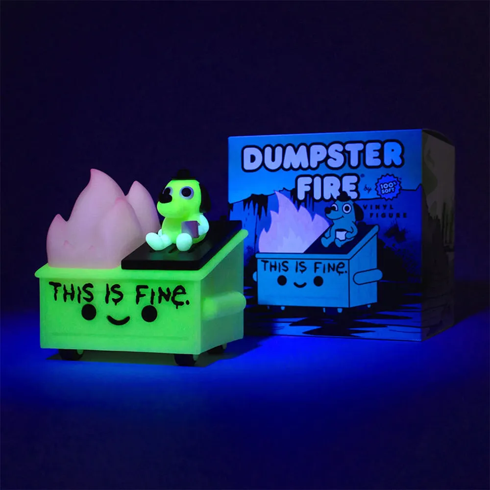 Dumpster Fire - This is Fine Vinyl Figure Glow Edition