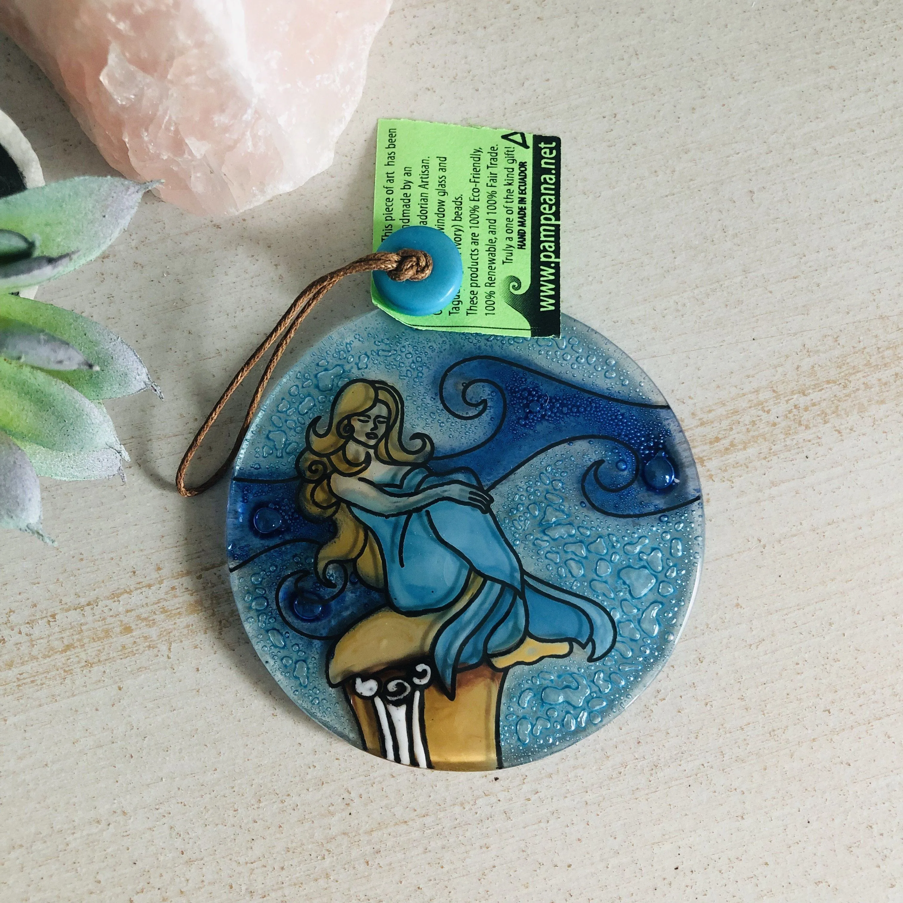 Fair Trade Ornament 16 Blonde Mermaid