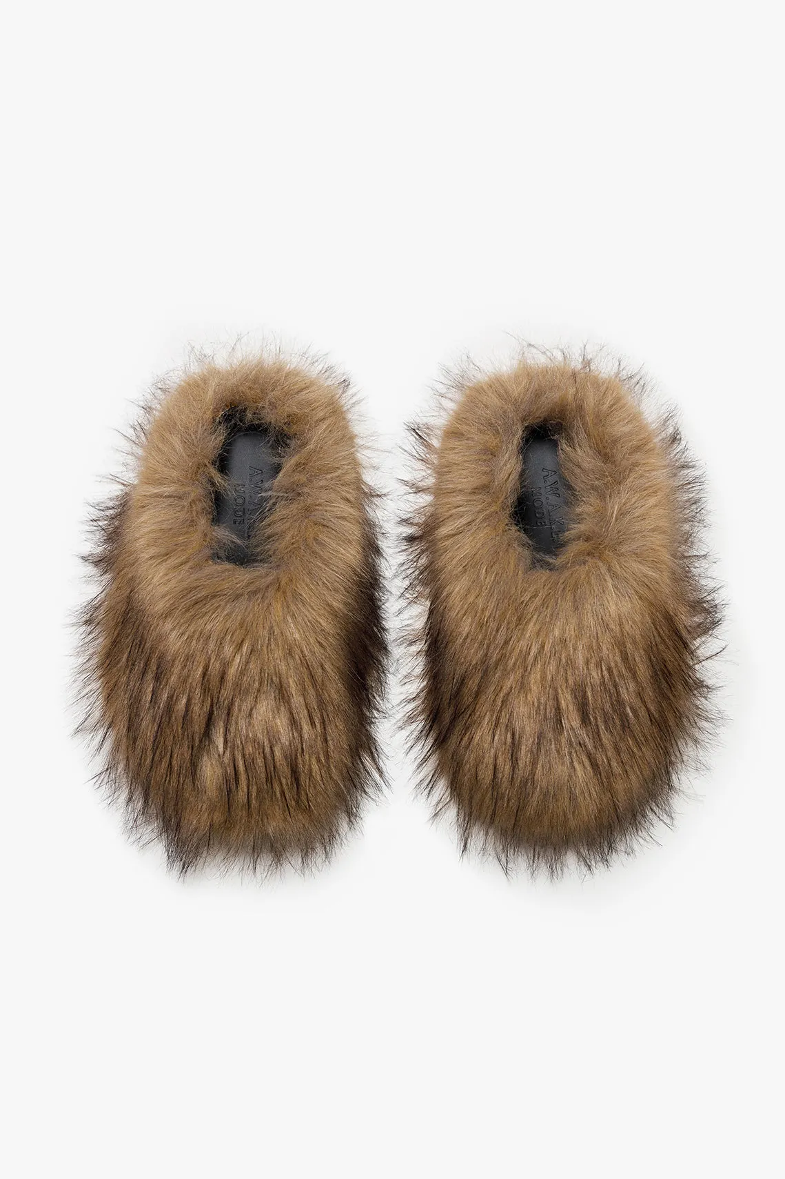 Faux Fur Clog Brown