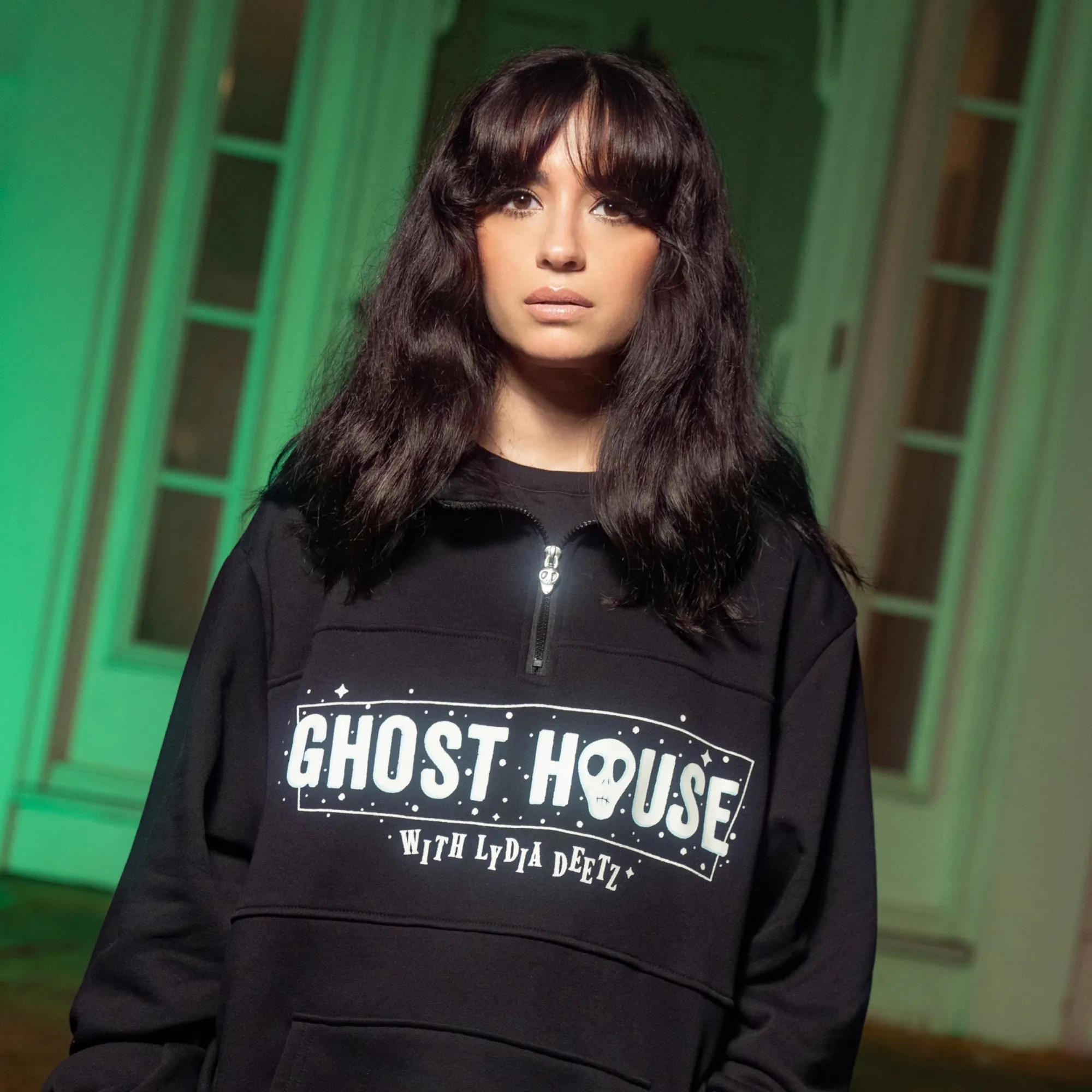 Ghost House 1/4 Zip Glow Sweater