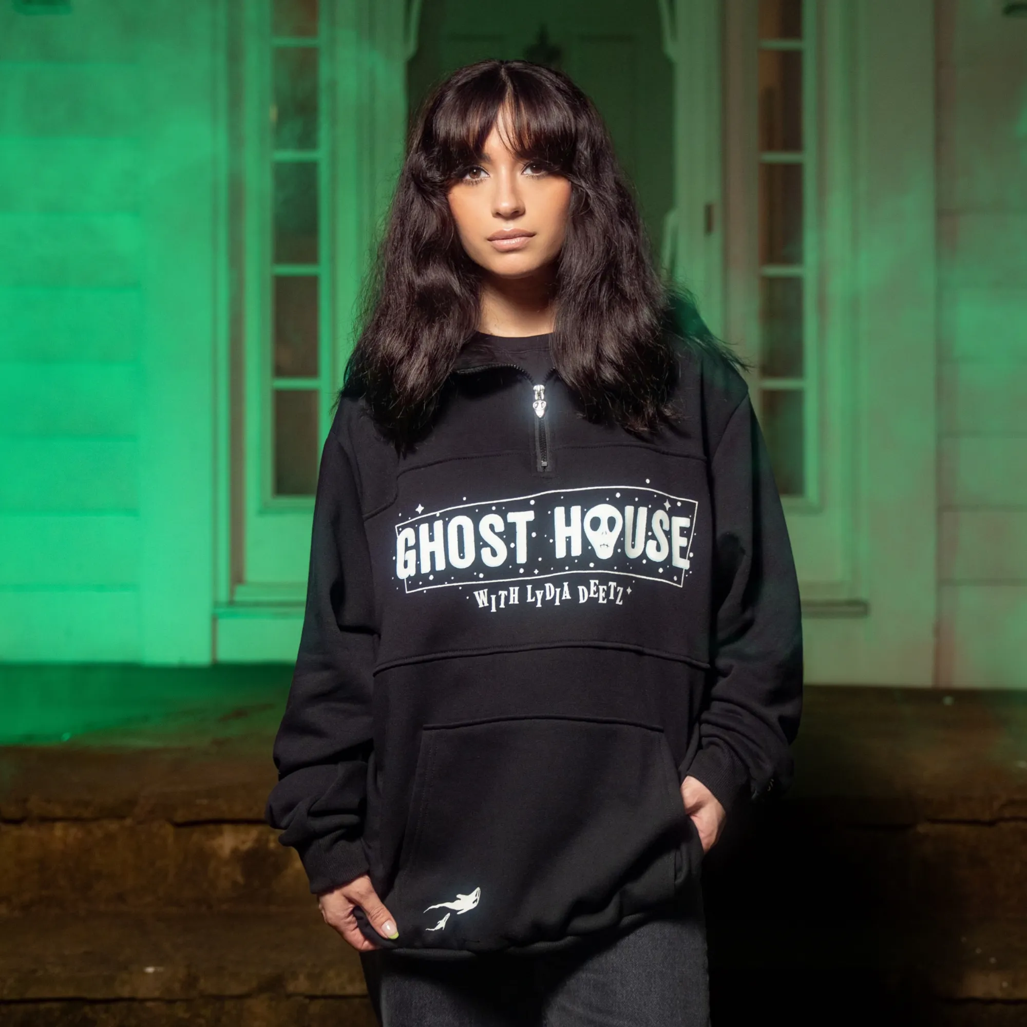 Ghost House 1/4 Zip Glow Sweater