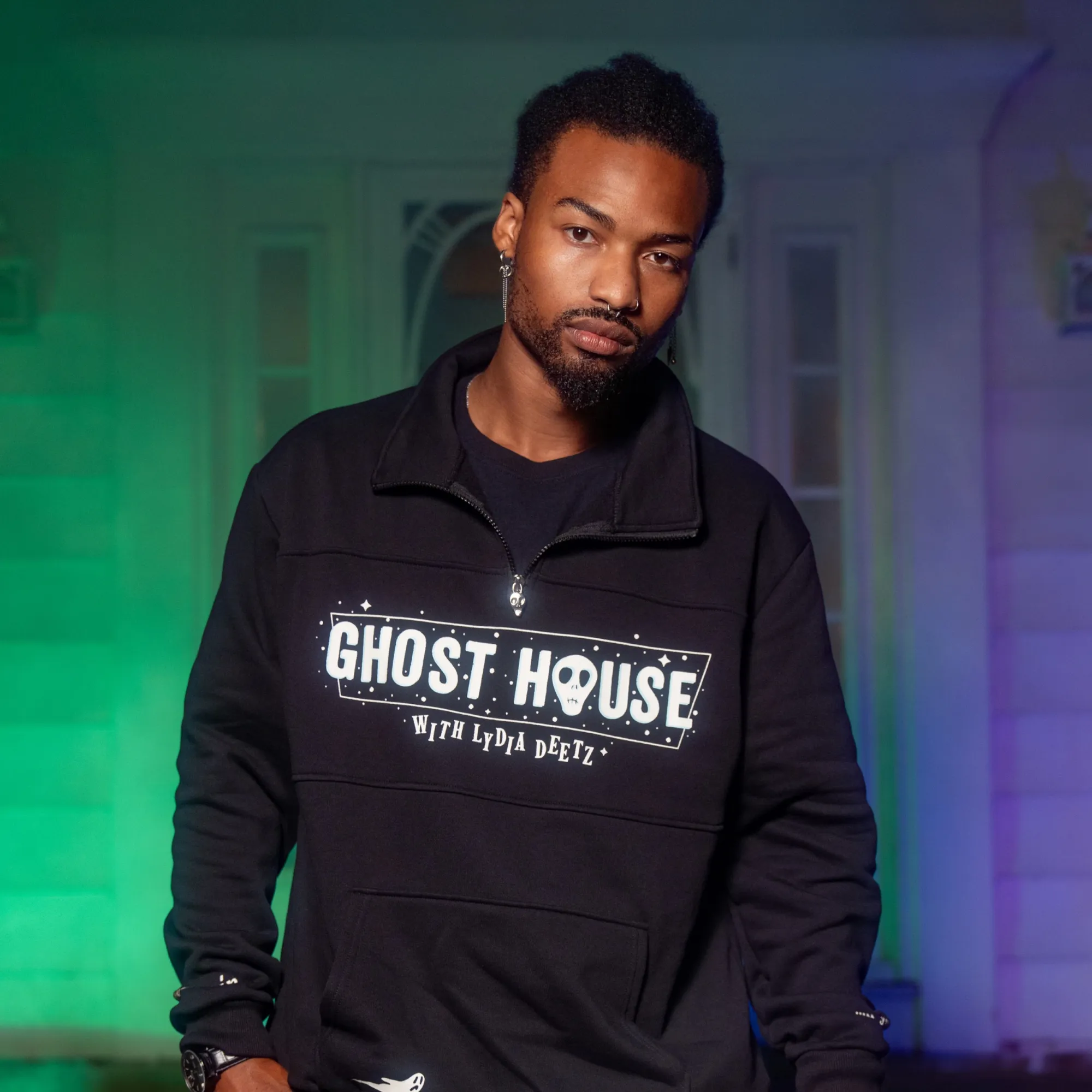 Ghost House 1/4 Zip Glow Sweater