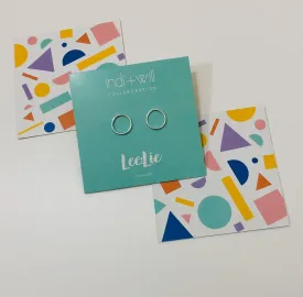 Indi   Will X Lee:Lie  - collaboration - Shapes - Circle stud earrings