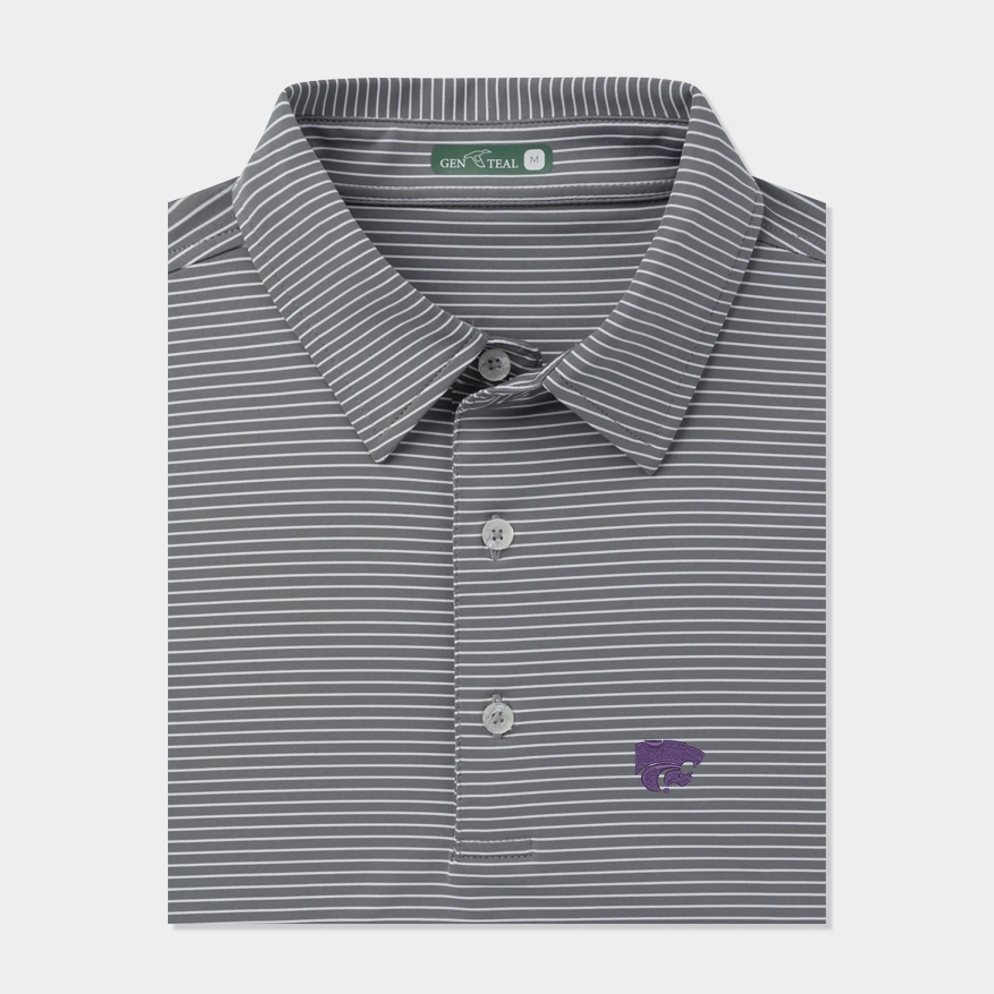 Kansas State Driver Stripe Performance Polo