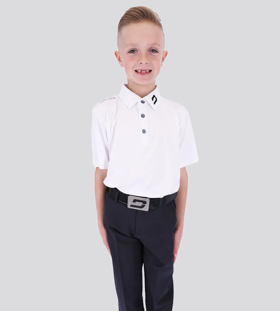 KIDS PERFORMANCE POLO WHITE