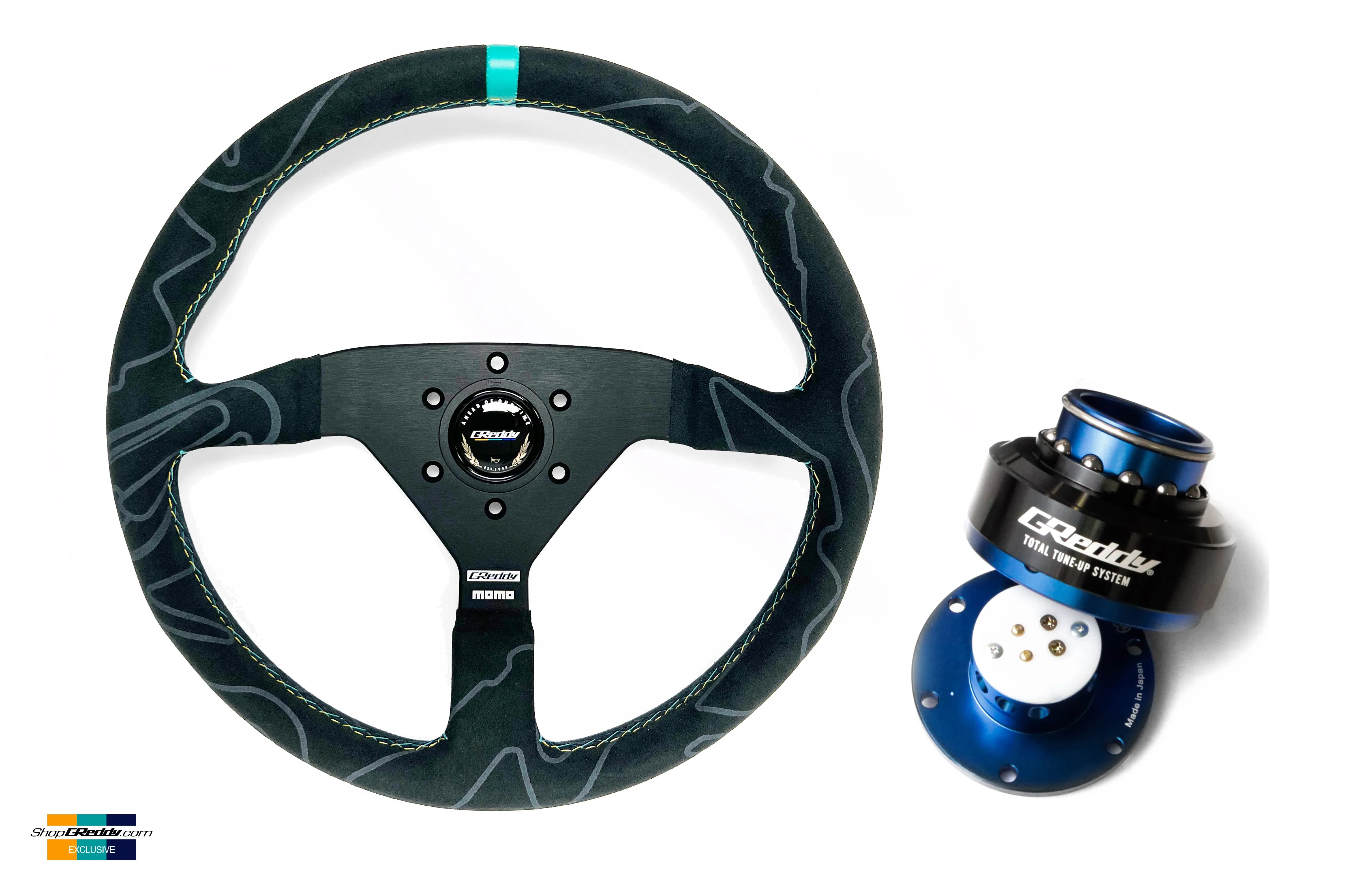 Limited Edition GReddy MOMO Alcantara Montecarlo Steering Wheel (350mm) - individually serialized