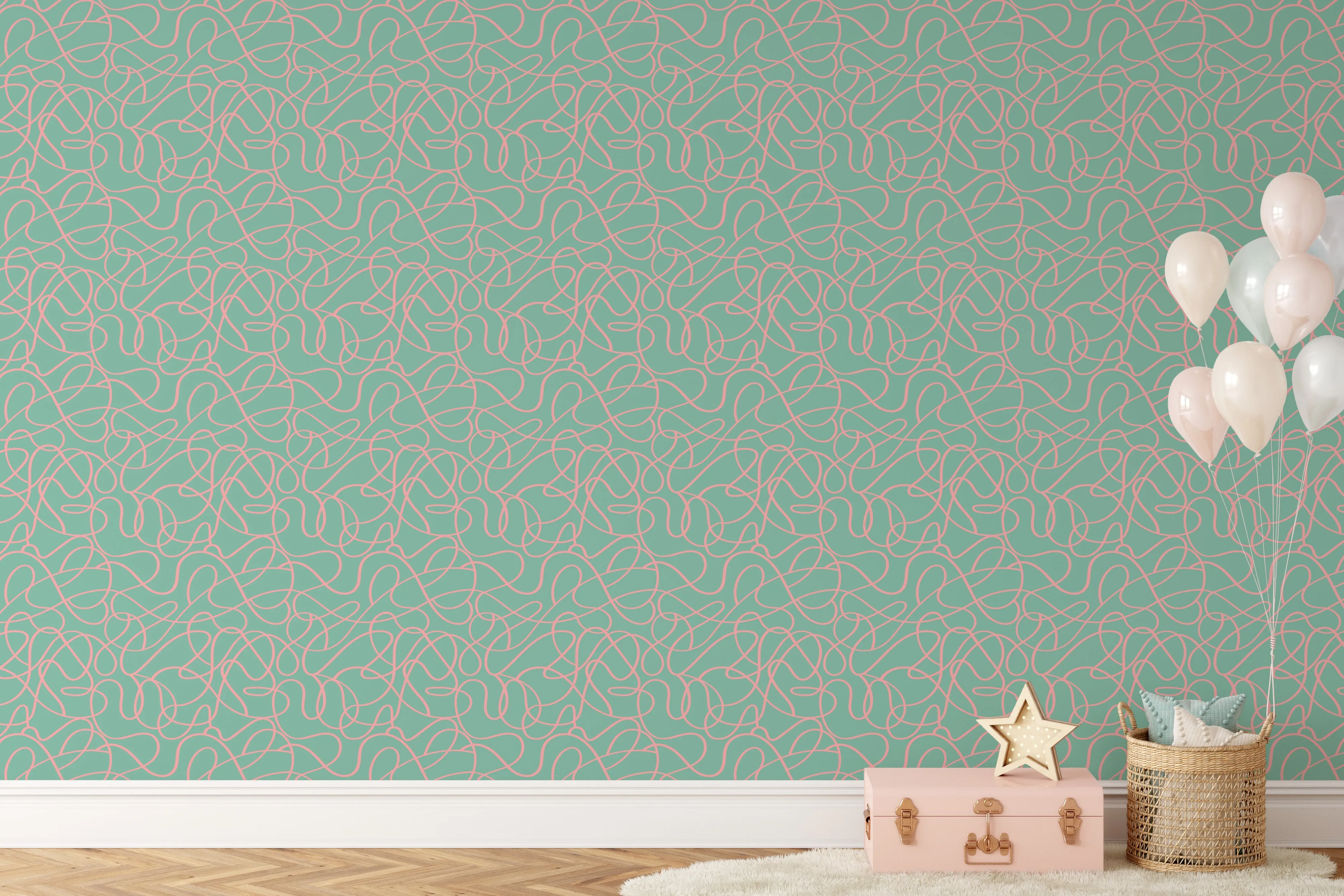 Lines Wallpaper - APRIL AND THE BEAR x FOLK   NEST WALLPAPER COLLABORATION