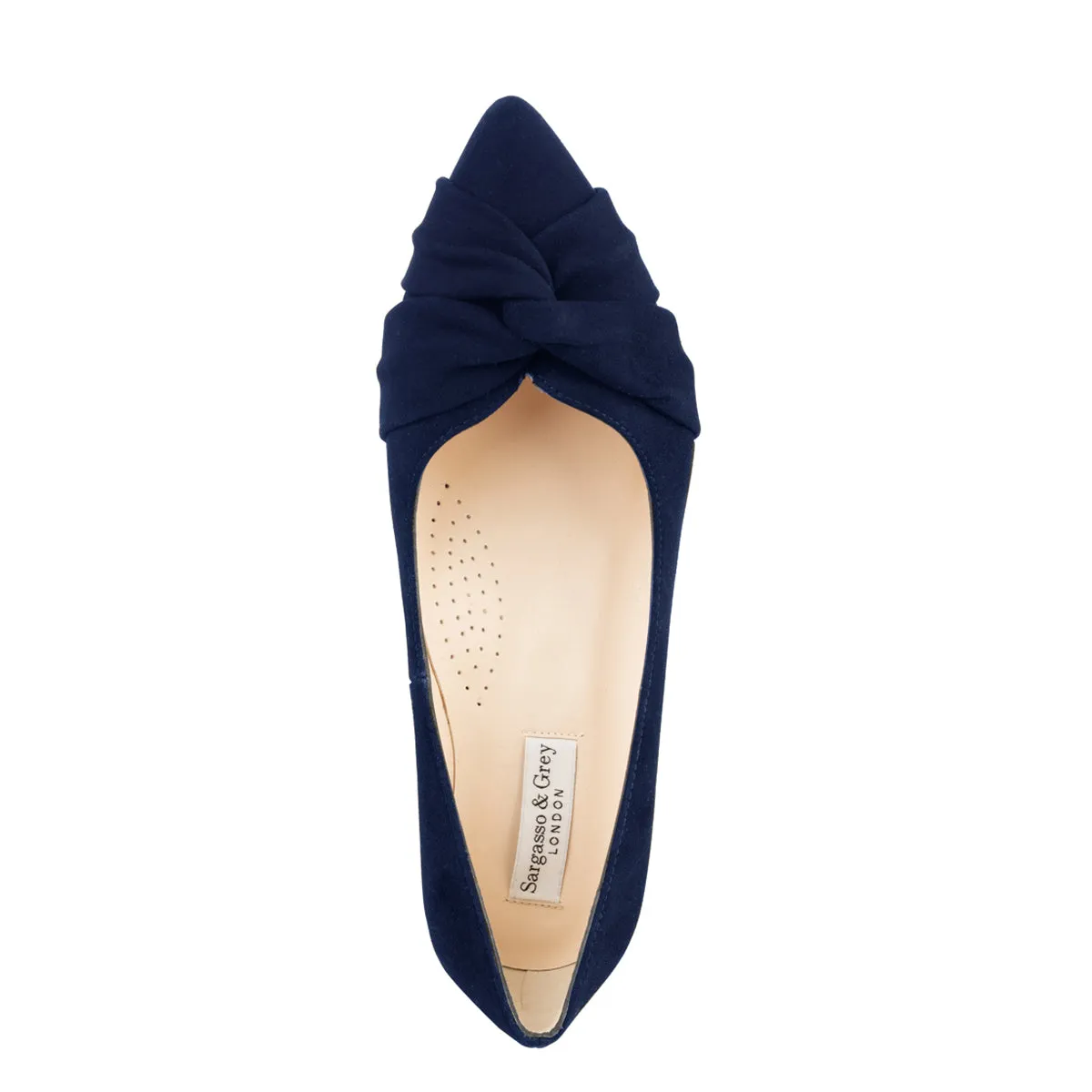 Lola Extra-Wide Fit Court Shoe – Navy Suede