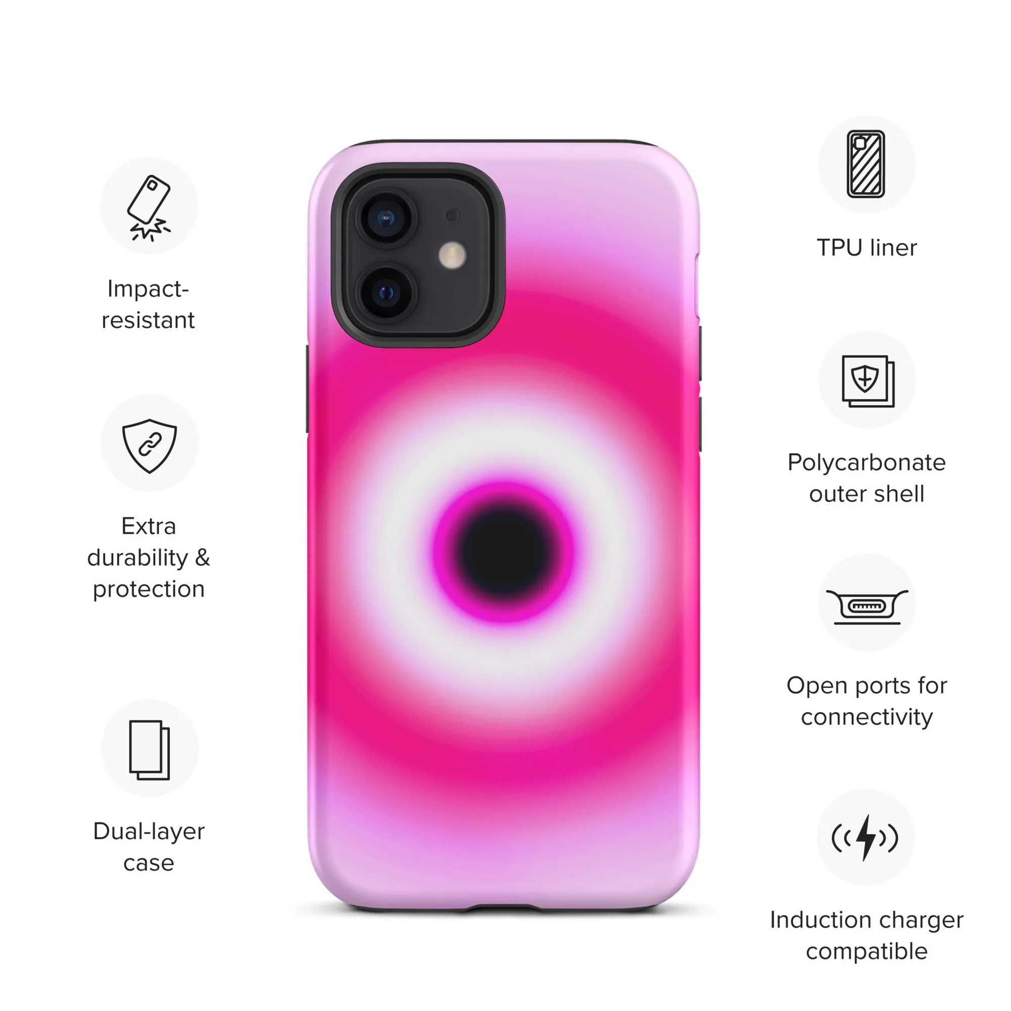 Pink Evil Eye Aura iPhone Case