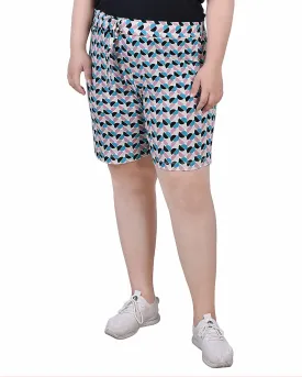 Plus Size Shorts With Ring And Belt