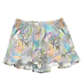 Rainbow Unicorn and Koala Frill Shorts