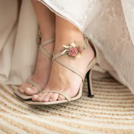 Romantic flower shoe clips