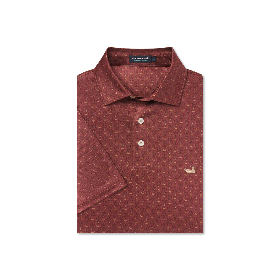 Southern Marsh - Flyine Performance Polo - Burnt Red