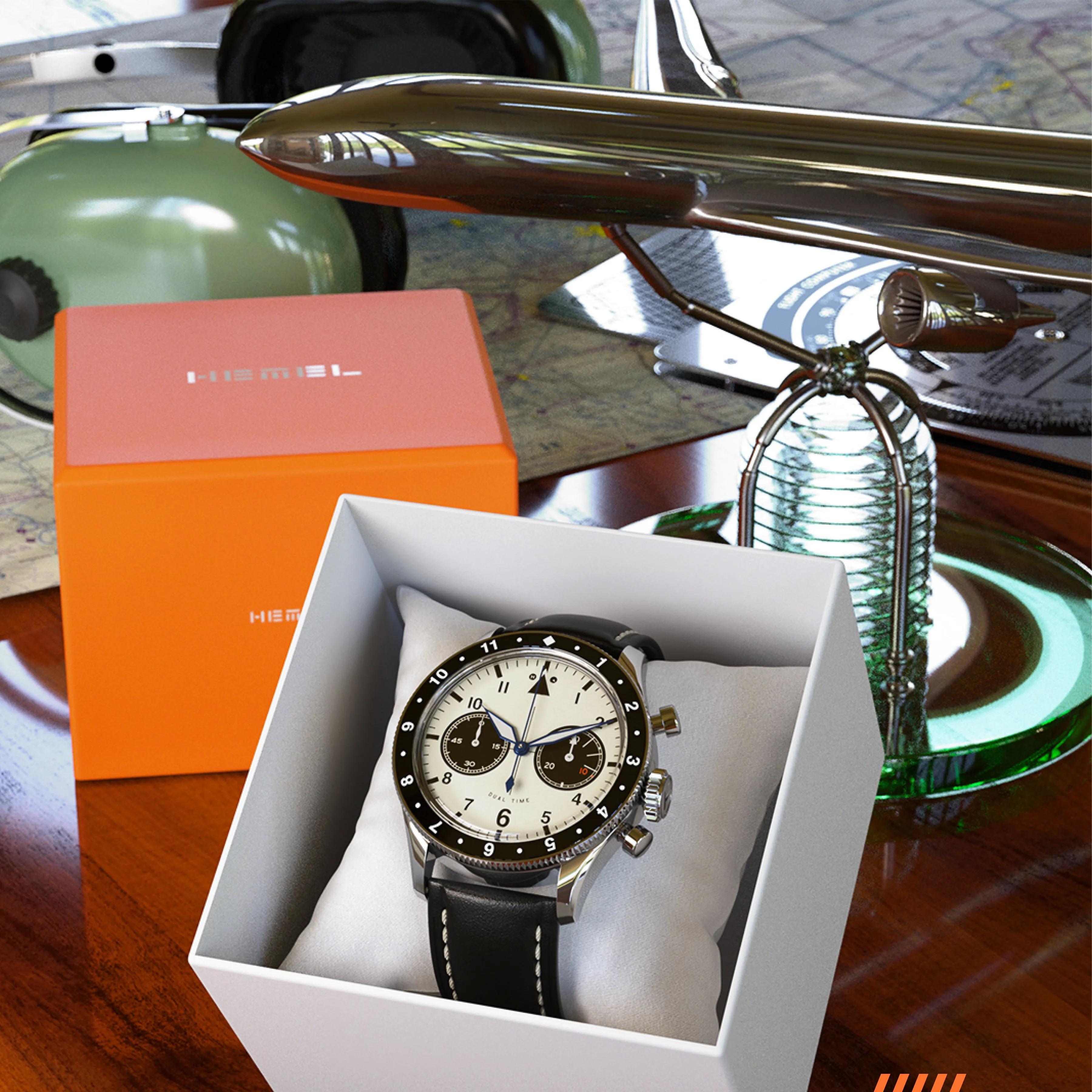 The Hawkeye Chronograph / Long Island Watch Special Collaboration (Parchment White Dial)